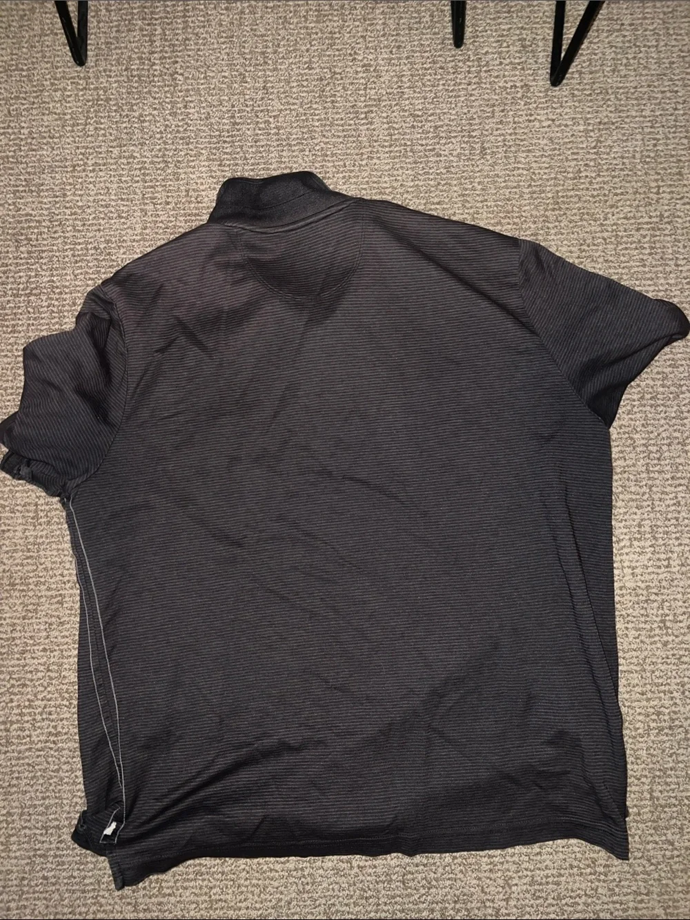 Tommy Bahama Dark Gray Grey Striped Logo Polo